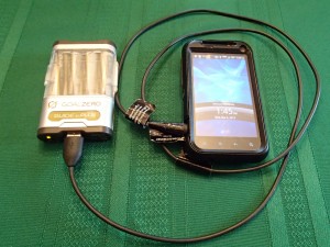 Using the Guide 10 Plus to charge my HTC Droid Incredible 2 smartphone