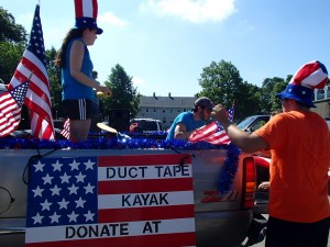 Duct Tape Kayak Team in the 4th of July Parade
