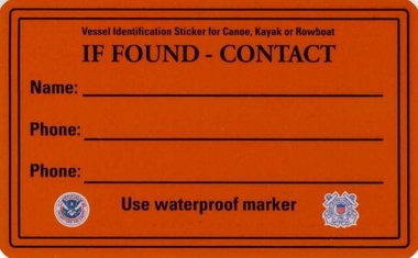USCG Vessel ID Sticker