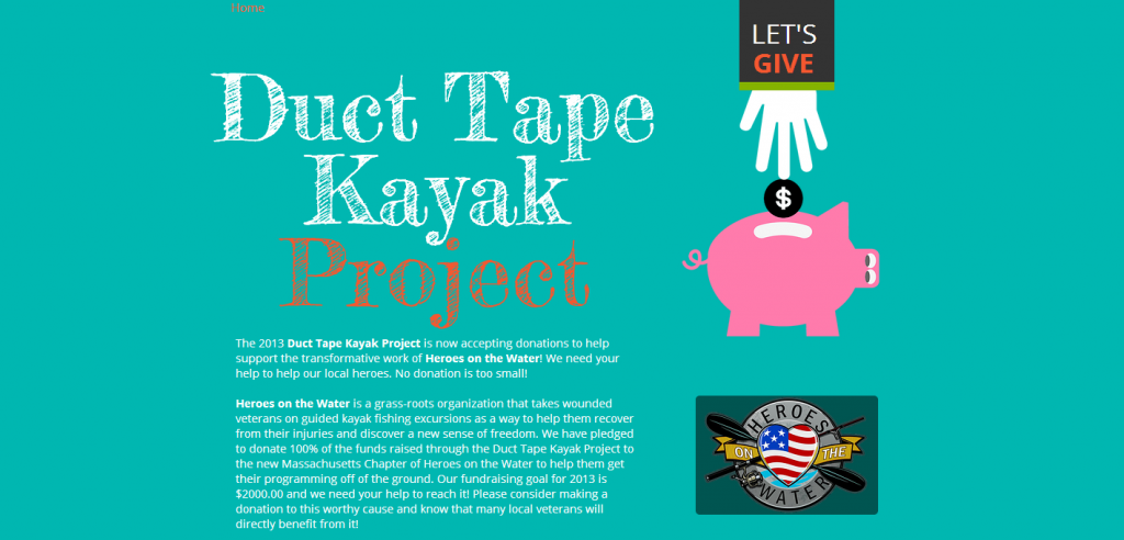 Preview of the Duct Tape Kayak website