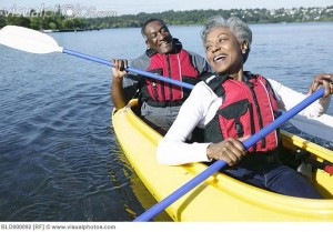 seniors kayaking